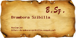 Brambora Szibilla névjegykártya